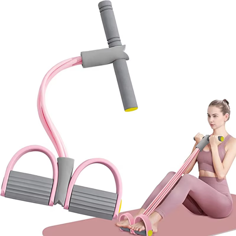 Sports Equipment Supplies - 4-Tube Resistance Bands Yoga Pedal Puller