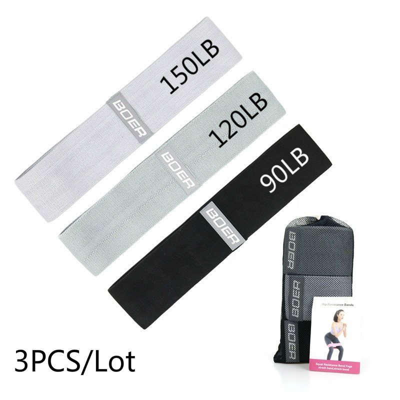 Sports Equipment Supplies - 3PCS Women Men Fabric Resistance Bands