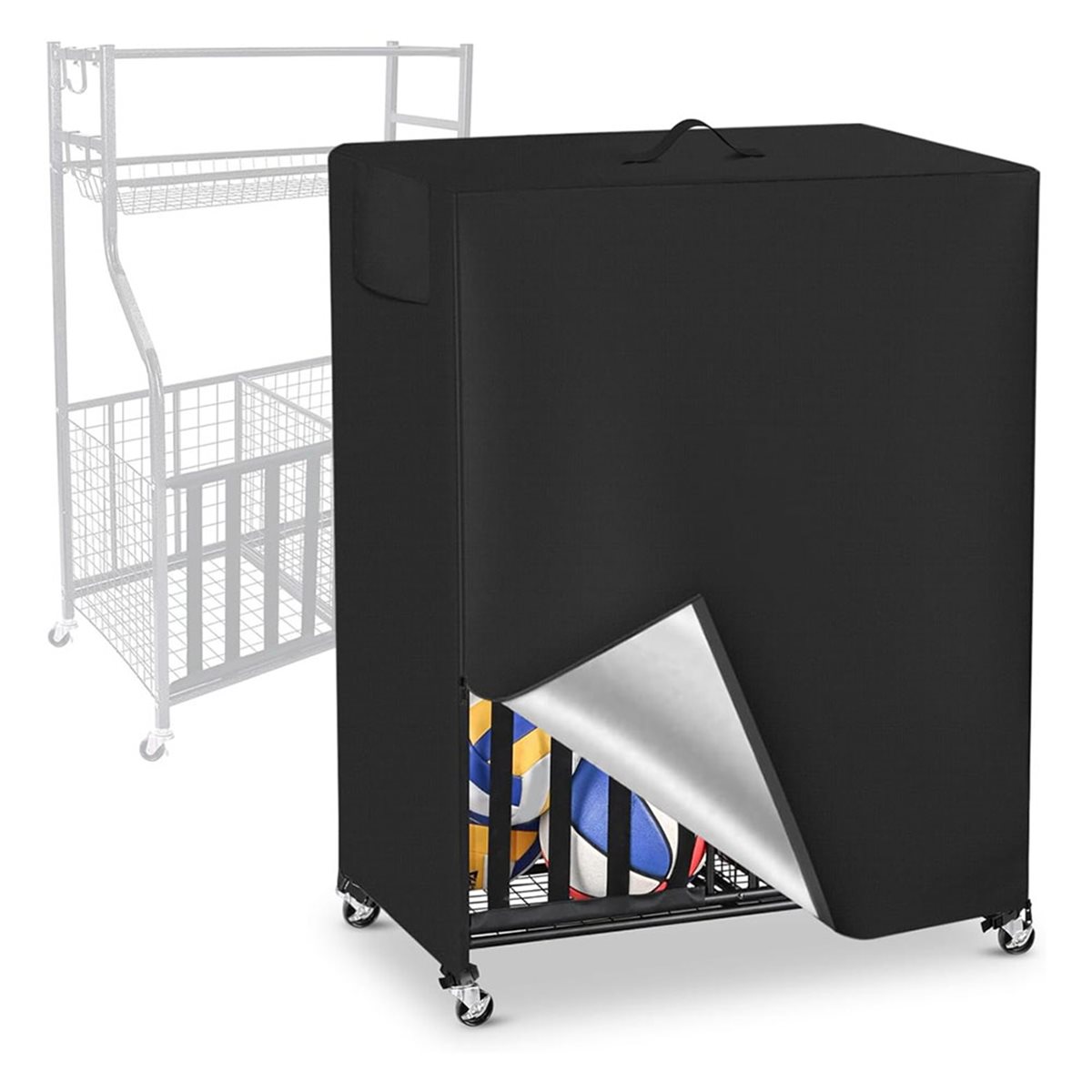 Sports Equipment Garage Storage - Basketball Rack Cover Garage Sports Equipment