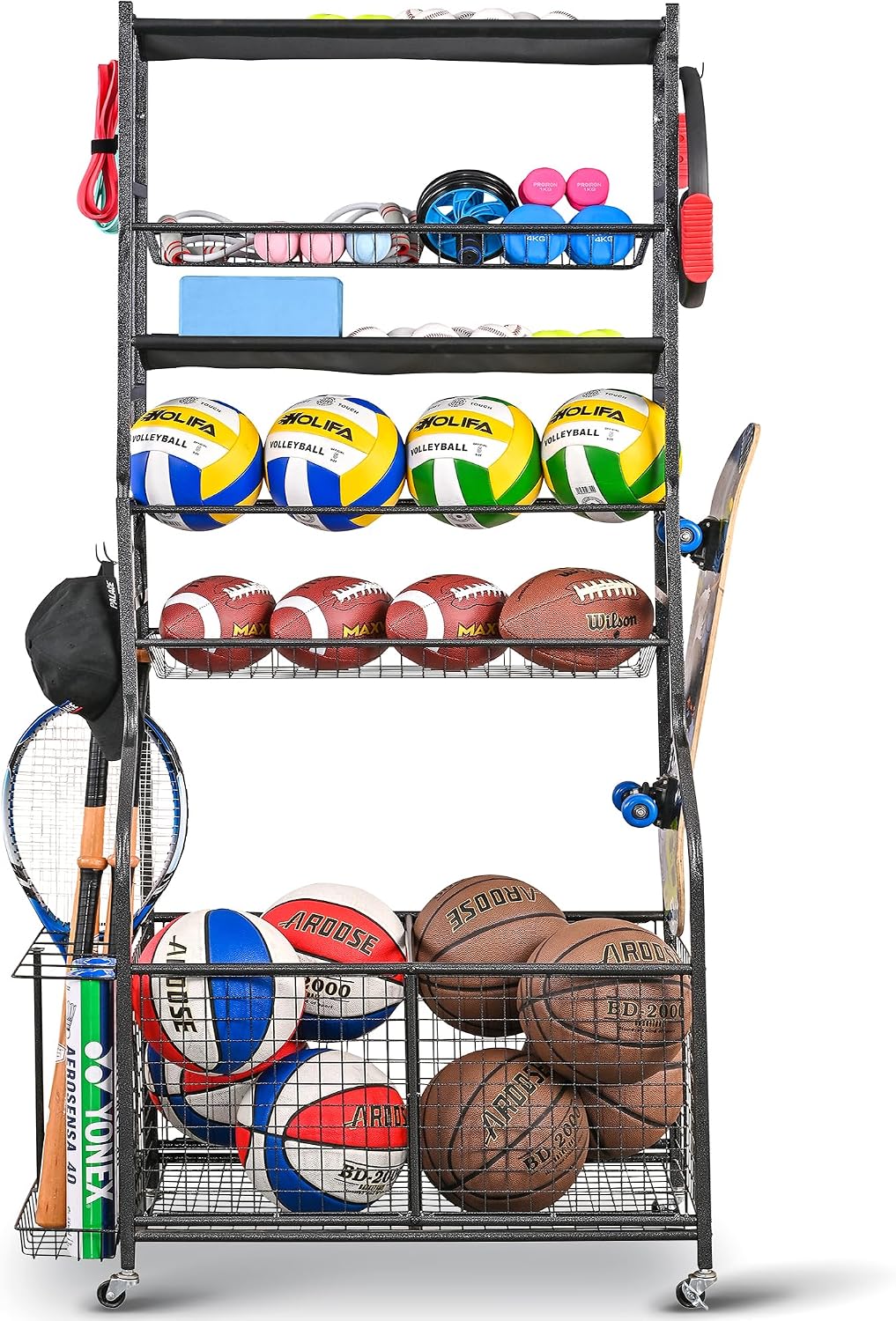 Sports Equipment Garage Storage - Sports Equipment Garage Organizer, Rolling Ball
