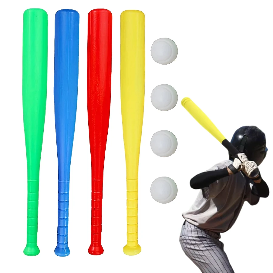Sports Equipment Bat - 2/4pcs Lightweight Plastic Baseball Bat with