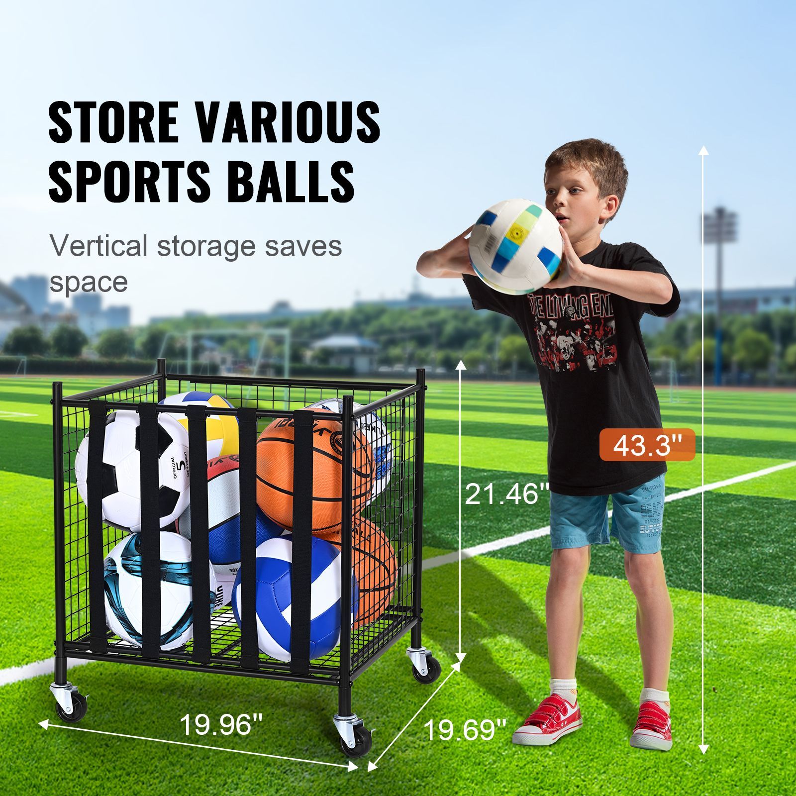 Rolling Sports Ball Storage Ca - Sports Equipment Garage Storage review and price