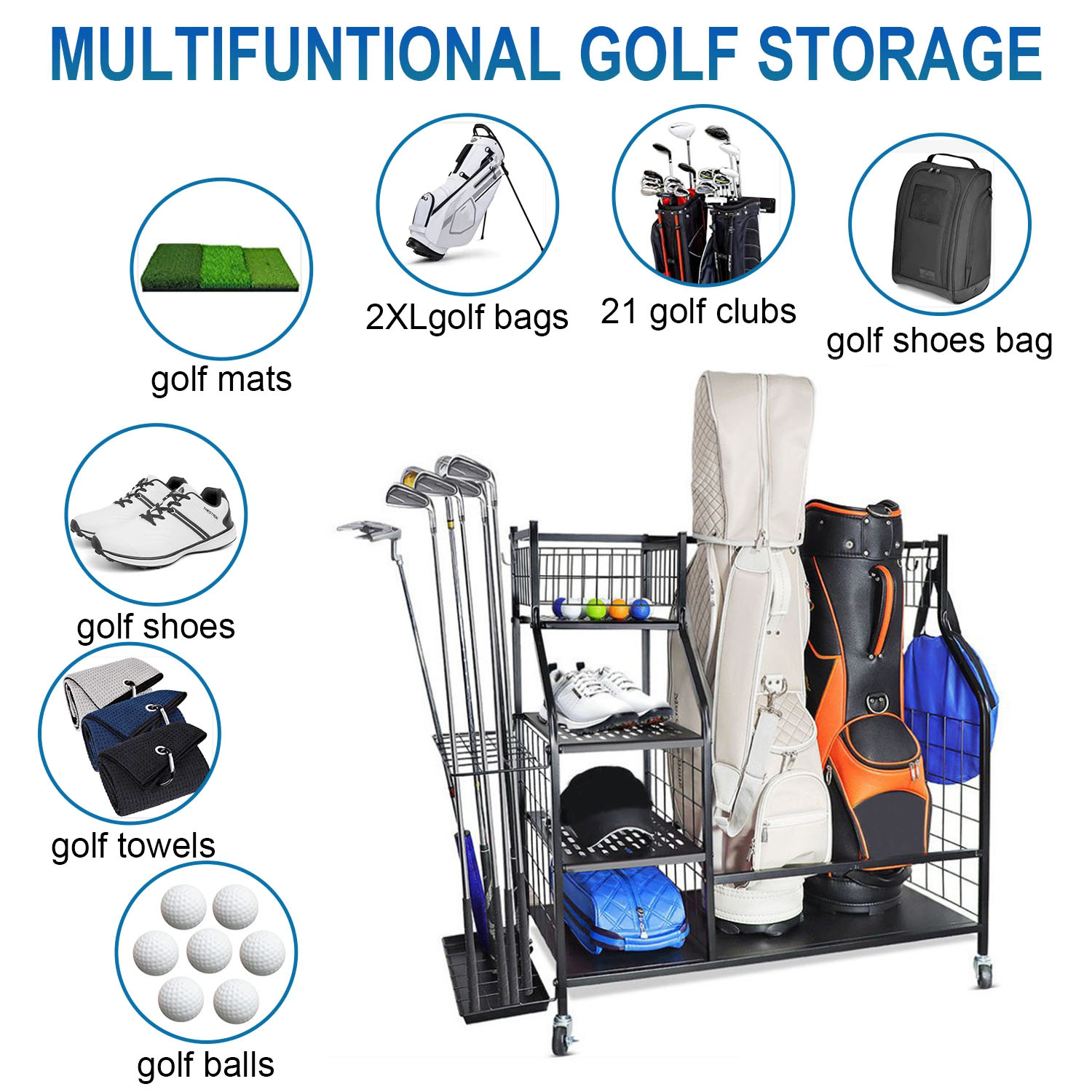 Golf Bag Storage Garage Organi - Sports Equipment Garage Storage review and price
