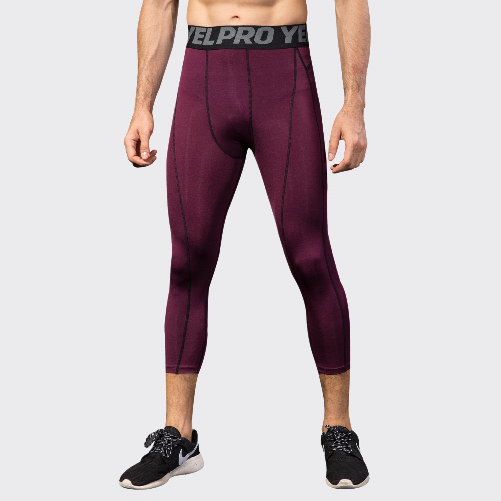 Men Compression Fitness Leggin - Sports Equipment Gym review and price