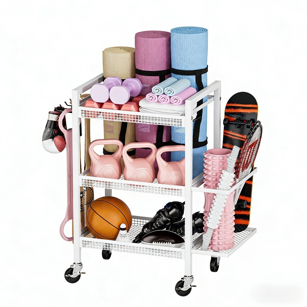 Ball storage box, rolling spor - Sports Equipment Garage Storage review and price