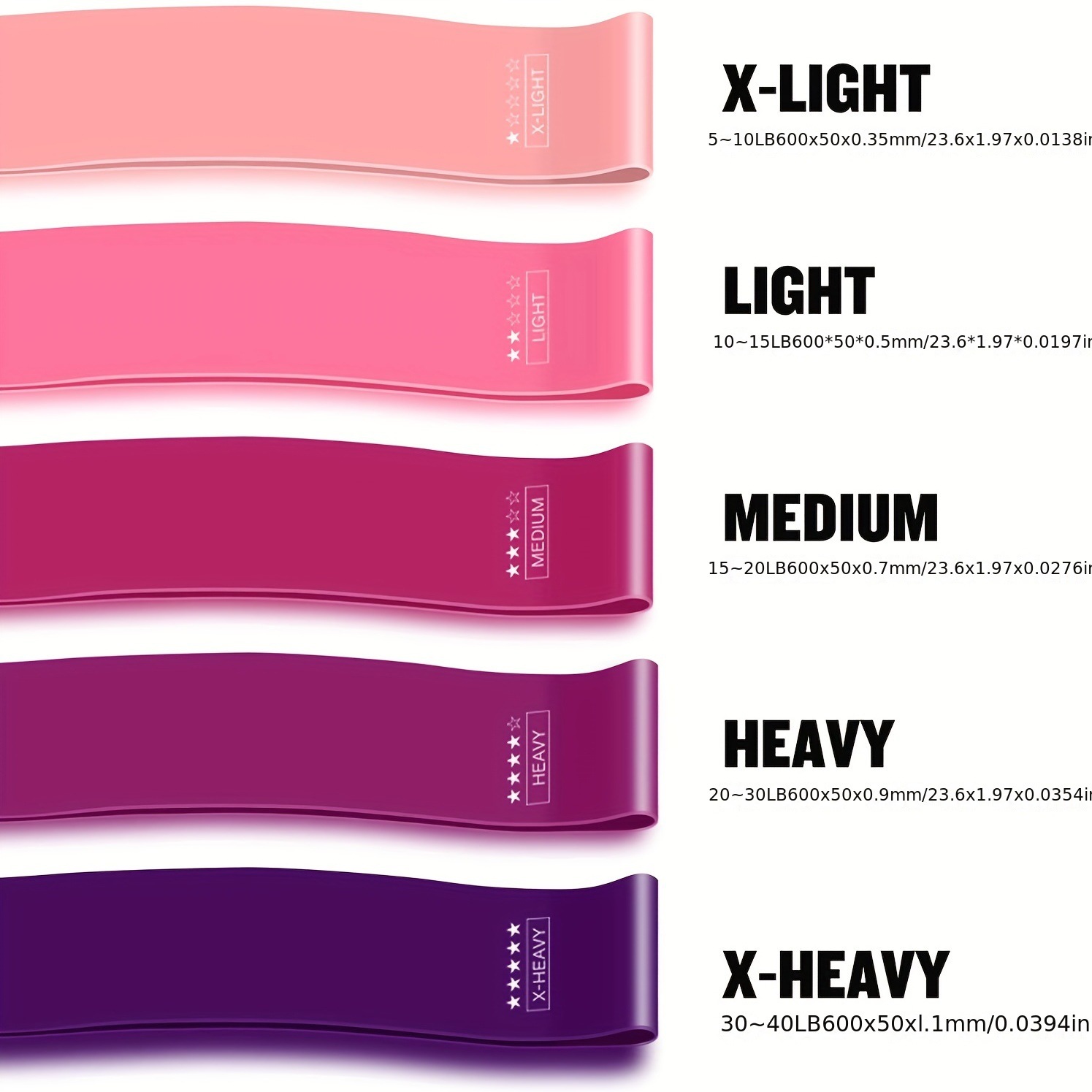 5-Piece Color Resistance Band  - Sports Equipment Supplies review and price